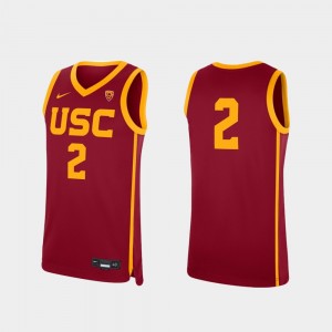 #2 College Basketball USC Jersey Replica Men Cardinal 788901-927