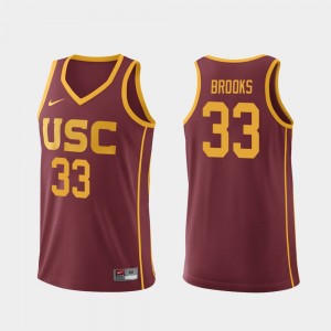 College Basketball J'Raan Brooks USC Jersey Replica Men's #33 Cardinal 493595-162