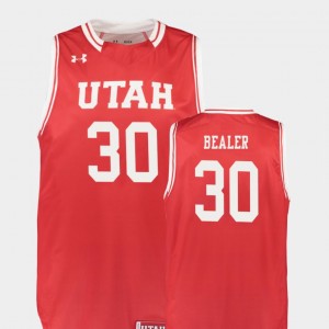 Gabe Bealer Utah Jersey #30 College Basketball Replica For Men's Red 640724-170