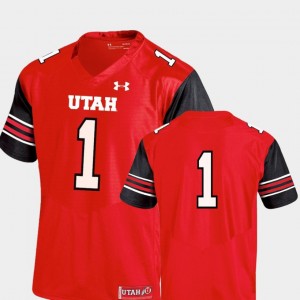 Red Team Replica College Football Utah Jersey For Men's #1 656211-206