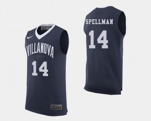College Basketball Omari Spellman Villanova Jersey For Men #14 Navy 465747-327
