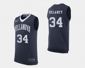 College Basketball Navy #34 Men's Tim Delaney Villanova Jersey 650405-860