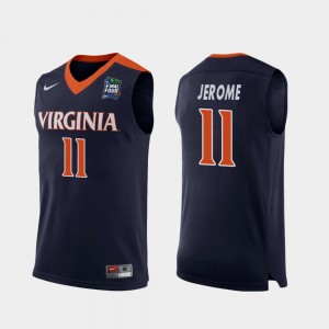 Ty Jerome UVA Jersey Replica For Men Navy #11 2019 Final-Four 178138-441