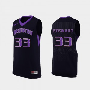 College Basketball #33 Isaiah Stewart Washington Jersey Replica For Men's Black 577149-659