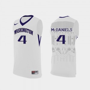 Replica For Men White College Basketball Jaden McDaniels Washington Jersey #4 748854-719