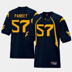 Navy College Football Mens Adam Pankey WVU Jersey Replica #57 880209-775