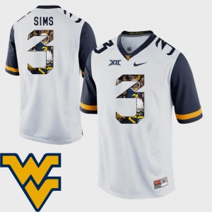 Charles Sims WVU Jersey Pictorial Fashion #3 Football White Men 876507-816