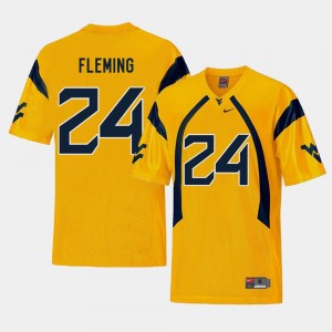 Maurice Fleming WVU Jersey Replica College Football For Men Gold #24 323852-145