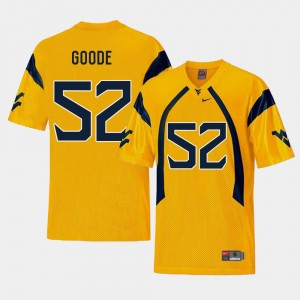 Gold Najee Goode WVU Jersey #52 Mens Replica College Football 534922-548