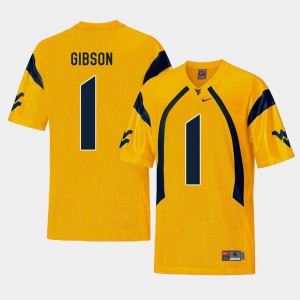 College Football Shelton Gibson WVU Jersey Men's Gold Replica #1 378999-379