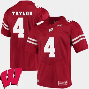 #4 Alumni Football Game 2018 NCAA A.J. Taylor Wisconsin Jersey Mens Red 329025-864