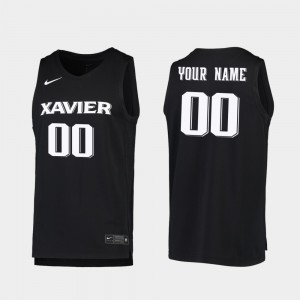 For Men Black #00 Replica 2019-20 College Basketball Xavier Customized Jersey 919678-436