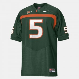 Andre Johnson Miami Jersey Youth College Football #5 Green 545024-418