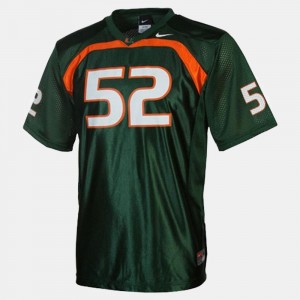 #52 Green Kids College Football Ray Lewis Miami Jersey 211335-496