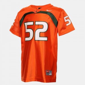 For Kids College Football Orange Ray Lewis Miami Jersey #52 321845-939