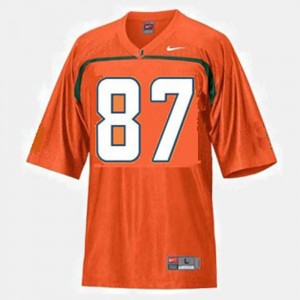 #87 College Football Orange Reggie Wayne Miami Jersey For Men 296233-903