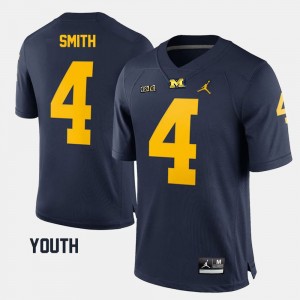 College Football Youth De'Veon Smith Michigan Jersey Navy #4 493829-428
