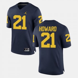 Navy College Football #21 Men desmond Howard Michigan Jersey 266669-604