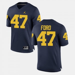 Gerald Ford Michigan Jersey For Men Navy Alumni Football Game #47 755229-888