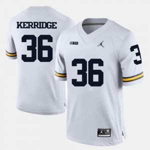 College Football Joe Kerridge Michigan Jersey For Men White #36 249785-376
