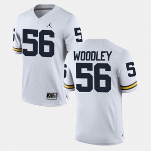 White Alumni Football Game Lamarr Woodley Michigan Jersey #56 Mens 507800-435
