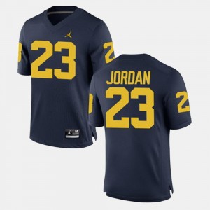 For Men #23 Michael Jordan Michigan Jersey Navy Alumni Football Game 839995-792