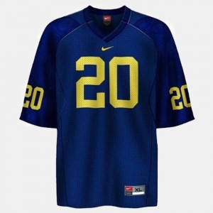 College Football For Men's Mike Hart Michigan Jersey #20 Blue 781655-765