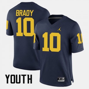 Tom Brady Michigan Jersey Kids Alumni Football Game #10 Navy 607027-694