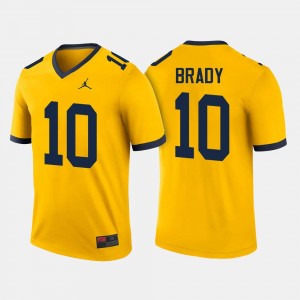 #10 Tom Brady Michigan Jersey Mens Maize College Football 593746-129