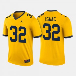 For Men's #32 Ty Isaac Michigan Jersey Maize College Football 618468-244