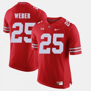 Scarlet Mike Weber OSU Jersey #25 Alumni Football Game Men's 468451-433