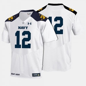 Navy Jersey White For Men #12 College Football 208607-621