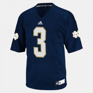 Joe Montana Notre Dame Jersey #3 Men's Blue College Football 552813-548