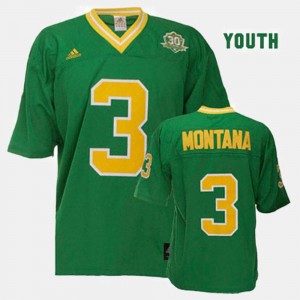 Green Youth Joe Montana Notre Dame Jersey College Football #3 669001-710