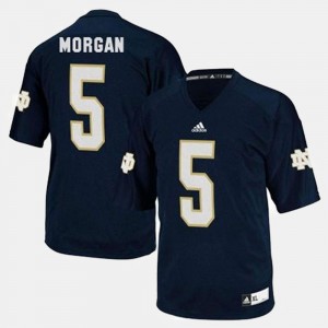 For Men Nyles Morgan Notre Dame Jersey Blue #5 College Football 312790-609