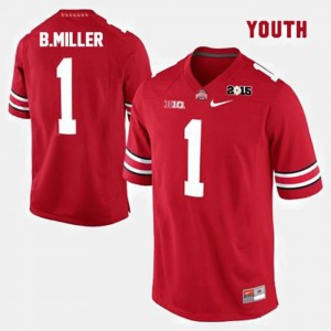 College Football Braxton Miller OSU Jersey #1 Red Youth 816041-396