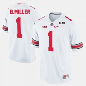 College Football Men Braxton Miller OSU Jersey #1 White 546415-322