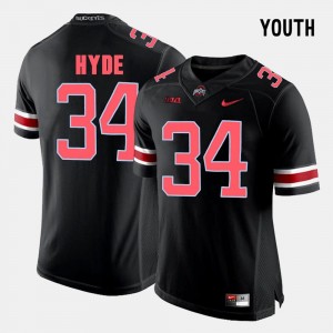 CameCarlos Hyde OSU Jersey Kids #34 College Football Black 791035-248