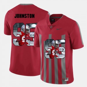 Cameron Johnston OSU Jersey #95 Pictorial Fashion Men's Red 892692-208