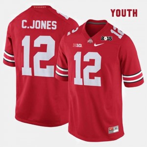#12 Red College Football For Kids Cardale Jones OSU Jersey 557340-697