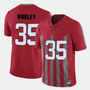 Red For Men Chris Worley OSU Jersey #35 College Football 790380-867