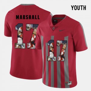 Red Jalin Marshall OSU Jersey #17 Pictorial Fashion Kids 708231-610