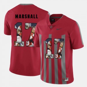 #17 Pictorial Fashion Men Jalin Marshall OSU Jersey Red 714565-930