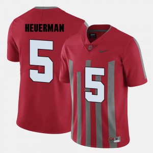 #5 Red Mens College Football Jeff Heuerman OSU Jersey 355366-651