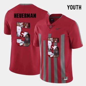Jeff Heuerman OSU Jersey #5 Youth(Kids) Red Pictorial Fashion 947841-519