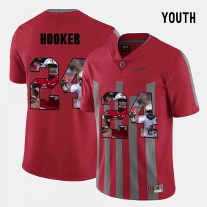 For Kids Malik Hooker OSU Jersey #24 Red Pictorial Fashion 551545-156