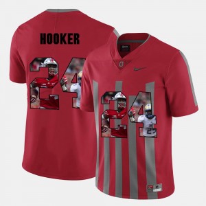 Red Pictorial Fashion Men Malik Hooker OSU Jersey #24 740425-886