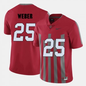 #25 Mike Weber OSU Jersey College Football Men Red 822025-326