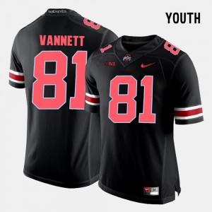 For Kids #81 Nick Vannett OSU Jersey College Football Black 815051-807