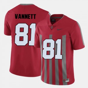 Nick Vannett OSU Jersey Mens #81 College Football Red 985457-989